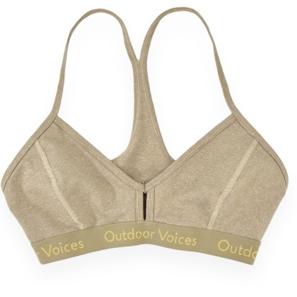 Outdoor Voices Tan Steeplechase Sports Bra